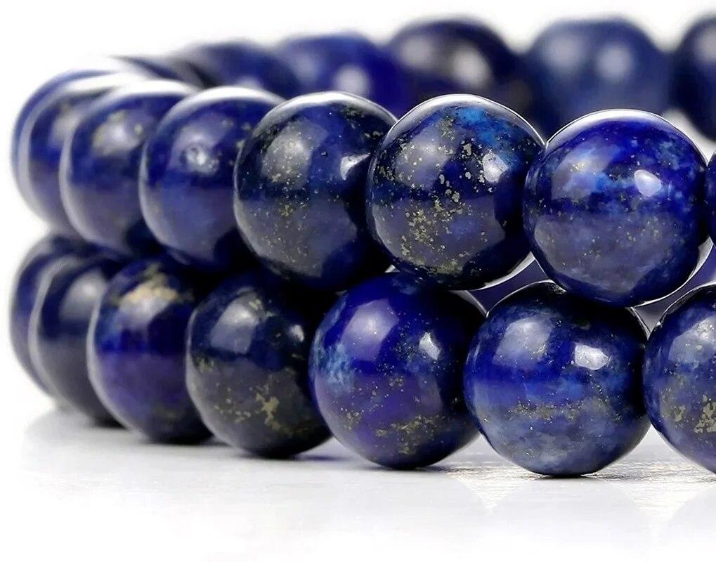 4/6/8/10 Mm Natural Stone Beads Blue Lapis Lazuli Loose Bead Diy Jewelry