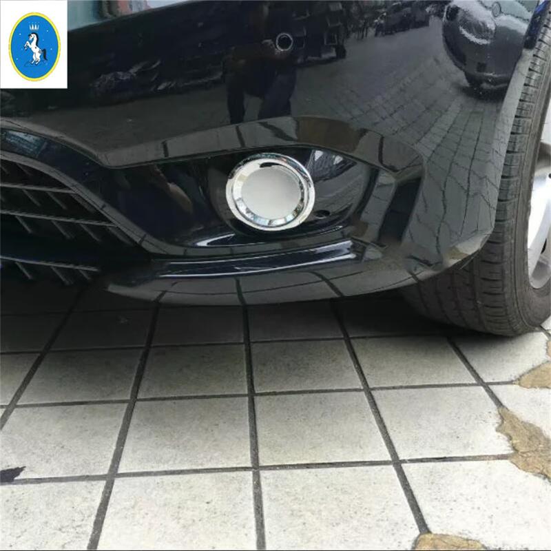 ABS Chrome Front Fog Light Lamp Ring Circle Frame Eyebrow Sticker Cover Trim Accessories For Mercedes-Benz Vito W447 2017 -