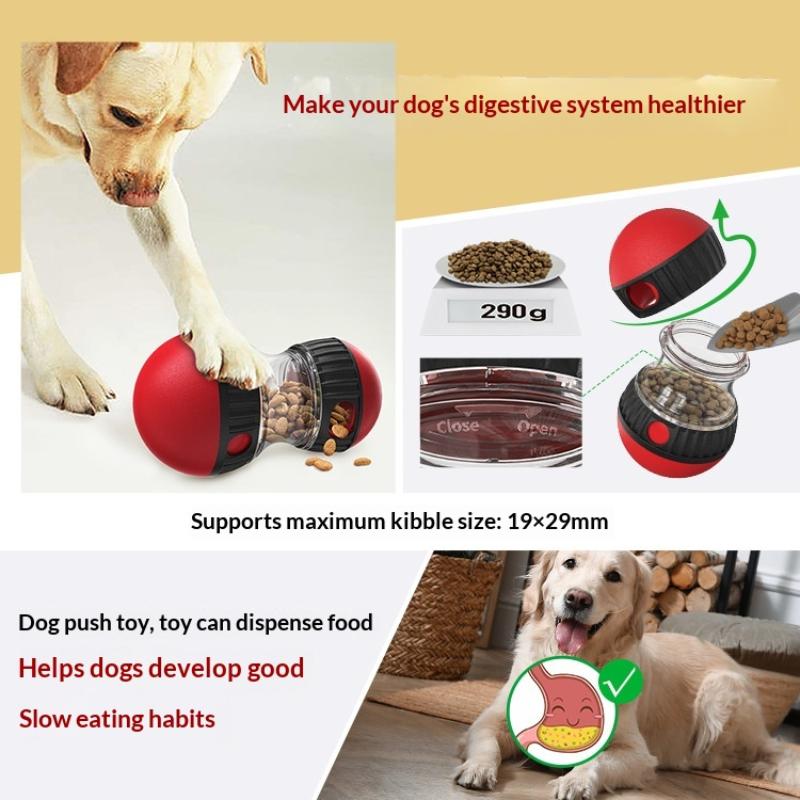 1Pc Dog Puzzle Toy Elliptical Track Rolling Ball Leaky Food Dispenser Develop Intelligence Durable Interactive Pet Toys