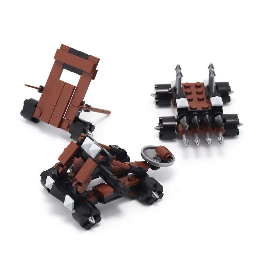 Medieval Castle Siege Weapons Building Blocks Siege Engine Cannon Car  Catapult Crossbow MOC Assembly Bricks Toys