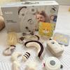 Newborn Gift: Baby Rattle & Soothing Music Set with Educational Cards and Cute Shapes