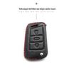 Key Case for Volkswagen: Compatible with 2017+ Magotan, Golf B8, Passat, Tiguan, Lavida, Bora - Genuine Leather