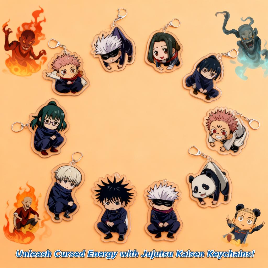 Jujutsu Kaisen Yuji Itadori Acrylic Key Ring Pendant Anime Merchandise Cross Border Ready To Ship Layer High Quality