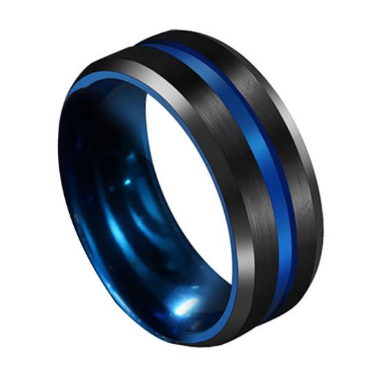 8MM Unisex bižuterie s tenkým broušeným páskem a tenkými linkami uvnitř