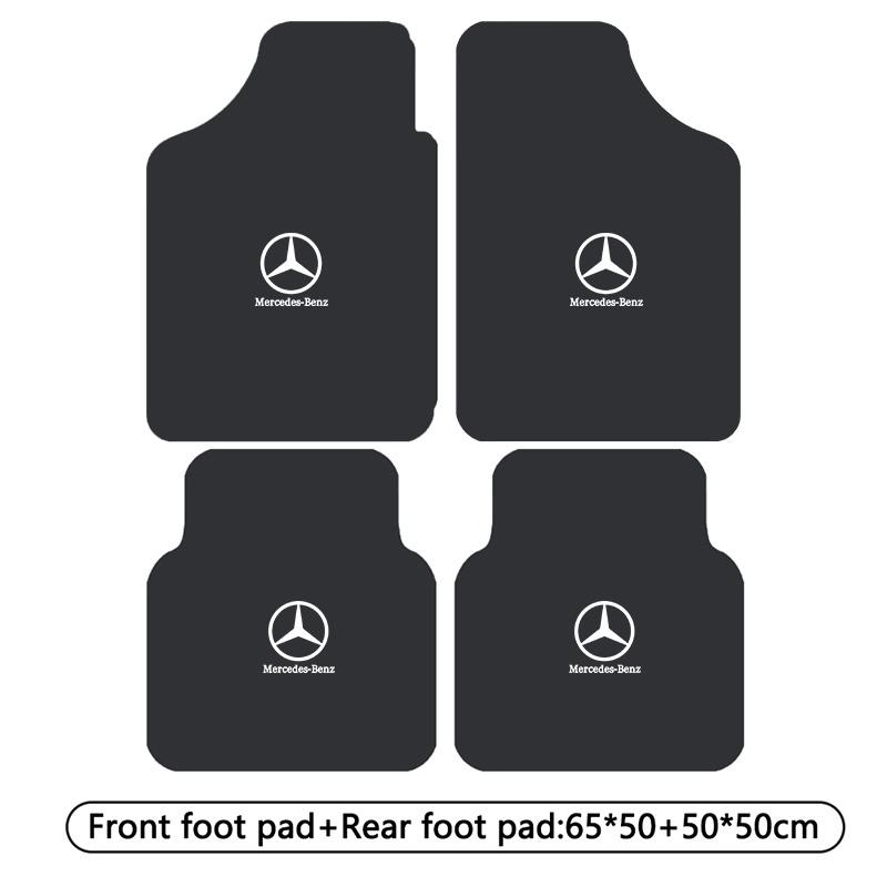 Car Floor Mat Auto Front and Rear Carpet Foot Mats with Rubber Backing For Mercedes Benz A B C E S V Class GLB GLC GLE SLK SLC