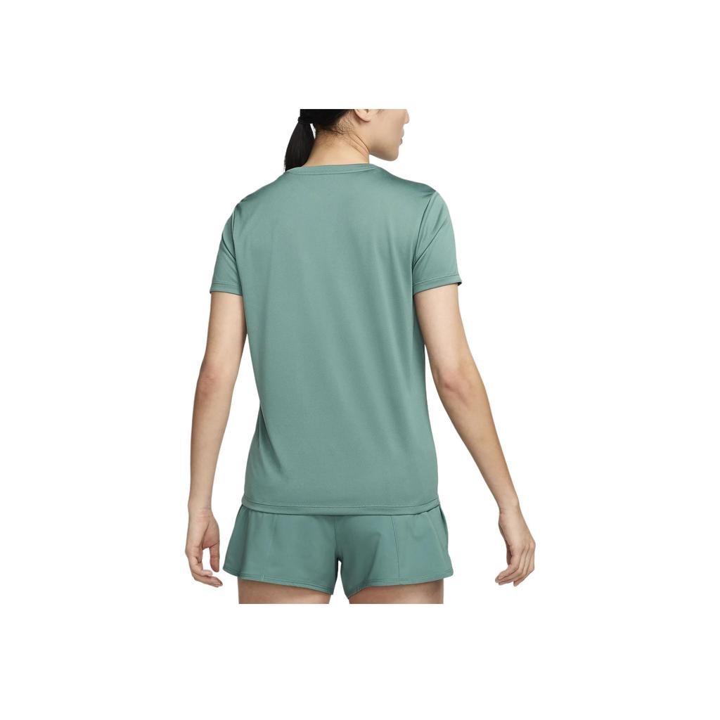Nike Dri-FIT Solid Round Neck Casual Comfortable Quick-Dry Pullover Short Sleeve T-Shirt Women Tops Coastal-Blue DX0688-361