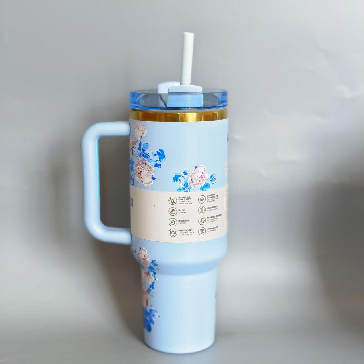 

2025 Ice King Cup 40oz 5d Color Insulated Cup Coffee Cup With Cold Insulation 304 Stainless Steel Straw For Automobiles Gift 1.18