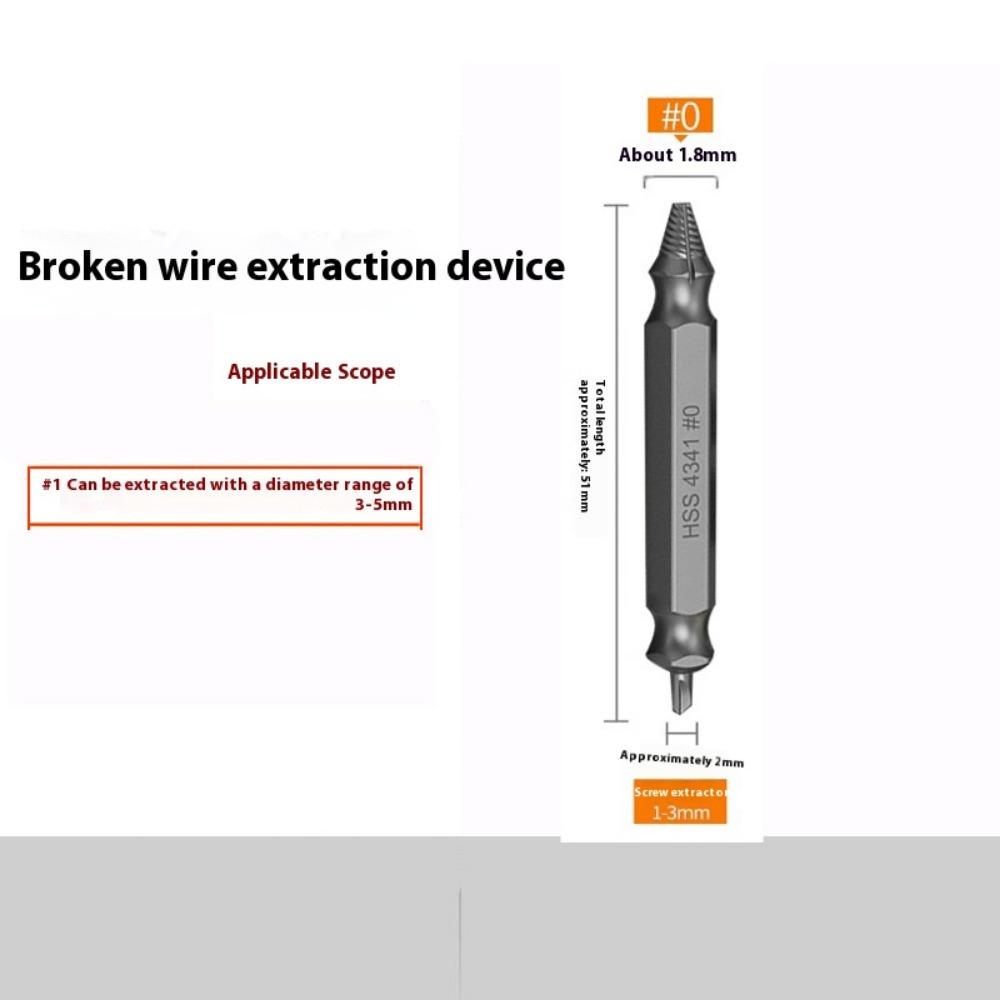 Extractor de șuruburi deteriorat Set de șuruburi rupte dezlipit Instrument cu cap dublu Demontare ușoară Demontare dinți de alunecare a șuruburilor Dispozitiv de îndepărtare a demolarii