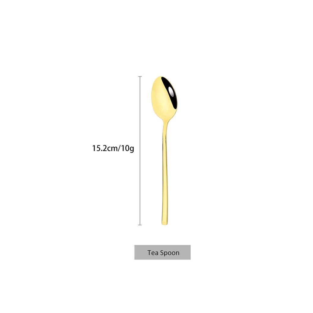 Stainless Steel Cutlery Set Mirror Black Dinnerware Set Knife Dessert Fork Coffee Tea Spoon Tableware Western Kitchen Flatware