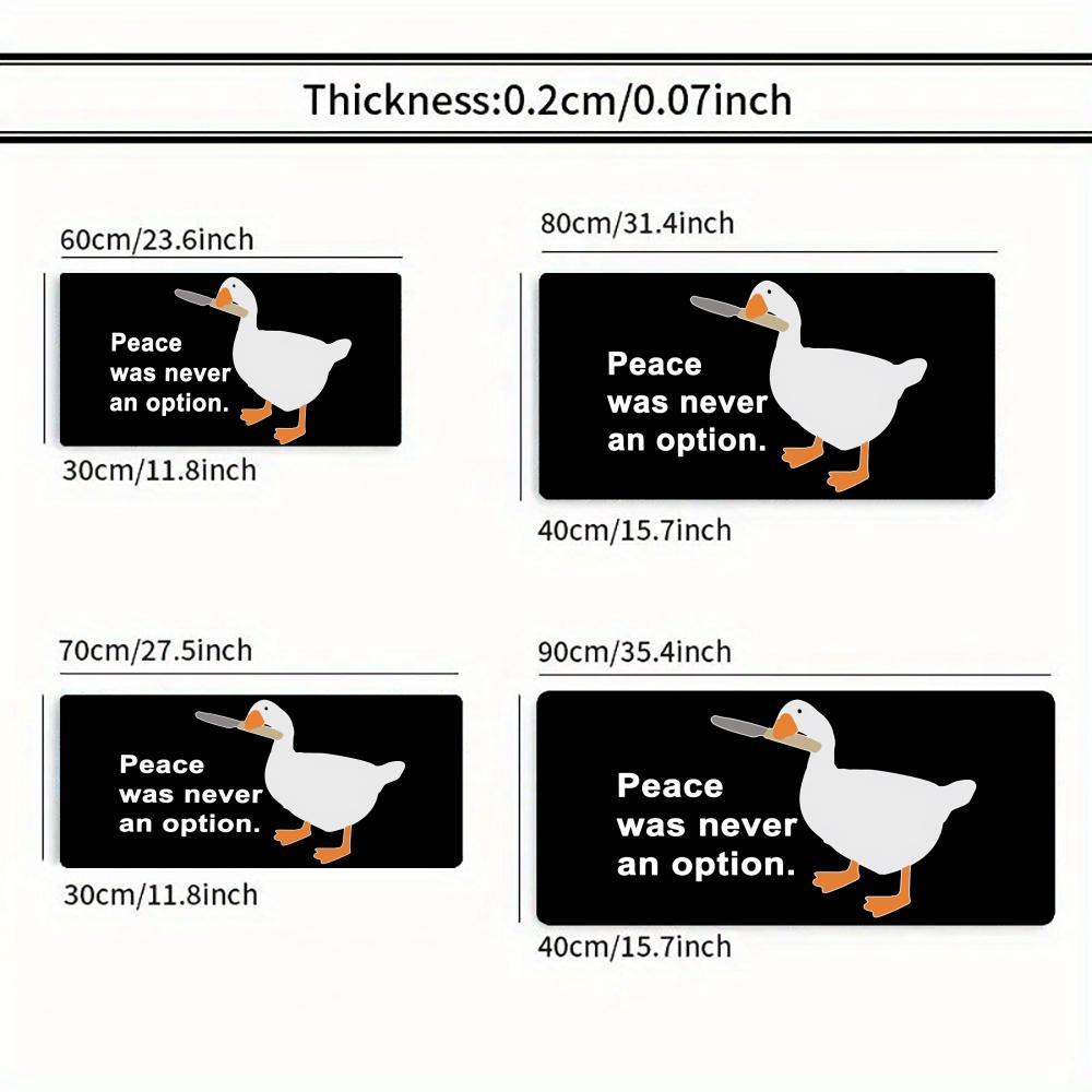 Goose Meme Mouse Pad Large Computer Office Game Table Mat XXL Rubber Anti-slip Stitched Edge PC Keyboard Mats Washable Desk Pads