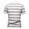 New Men's POLO Shirt with Striped Lapels for Spring and Summer