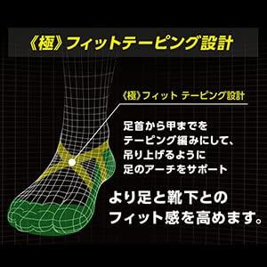 MIKASA FIT GEAR Tennis and Badminton Socks, "Kiwame" Fit (5-Toe, Black)
