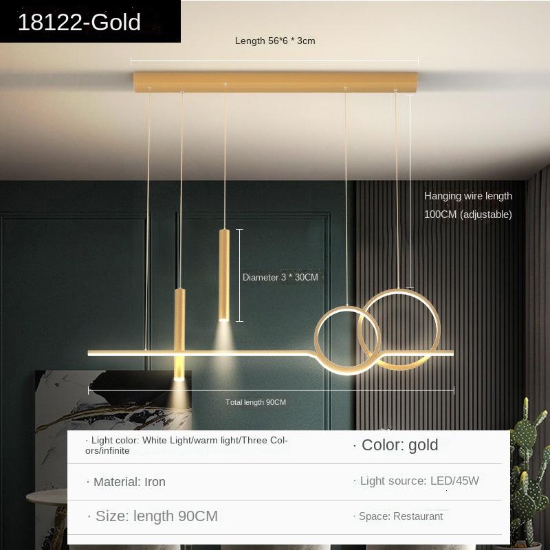 Modern simple dining room table bar Nordic minimalist strip creative design sense butterfly chandelier