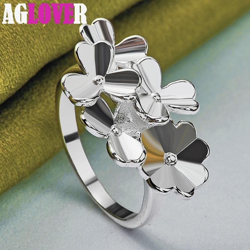 925 Sterling Silber Blumen Ring Schmuck