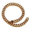 Titanium Steel Gold Cuban Link Necklace & Bracelet Set: No Fading, Stainless Steel, Hip Hop Trendy Accessories.