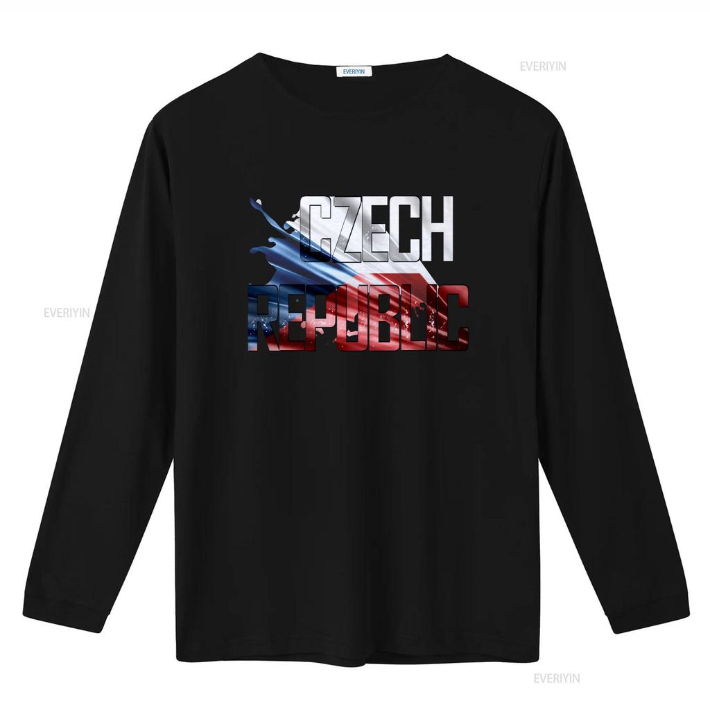 Czech Republic Flag T Shirt Country Printing For Men And Women vintage Washed Versatile Soft homme fashion Comfortable Casual