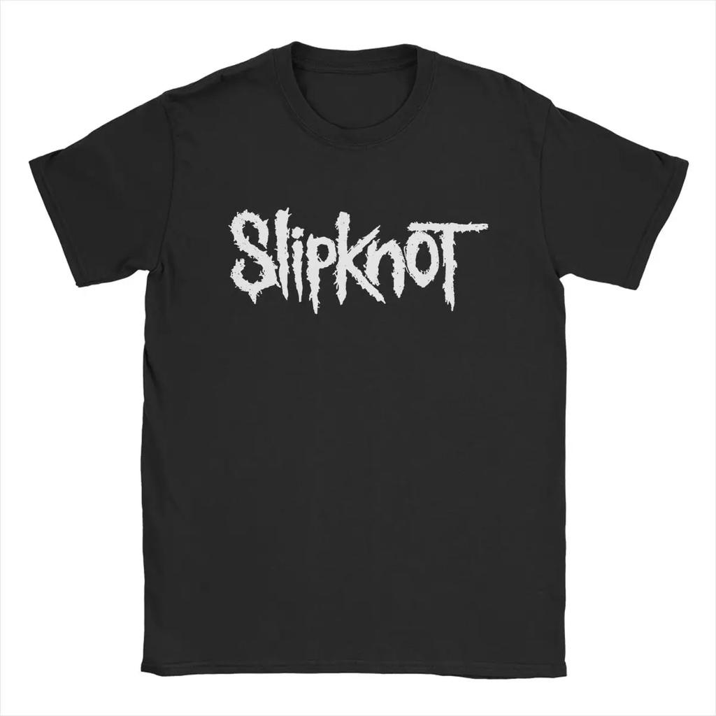 Slipknots-Logo-T-Shirt für Herren, reine Baumwolle, originelles T-Shirt mit rundem Kragen, kurzärmeliges Oberteil, Geschenkidee