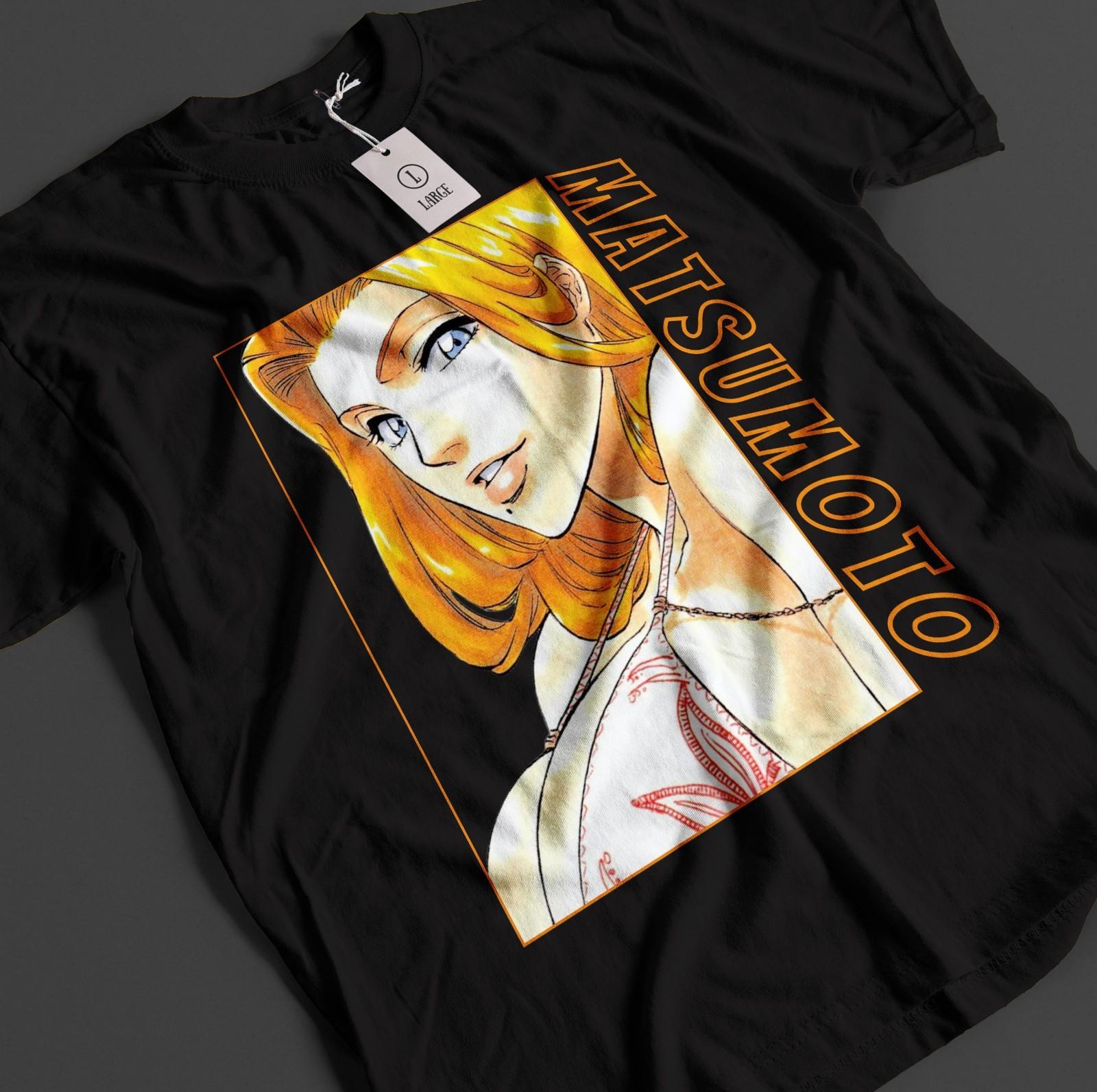 Bleach Anime Shirt Rangiku Matsumoto Tshirt Ichigo Bankai T-Shirt Mens Womens Tees Top Aizen Zaraki 3XL