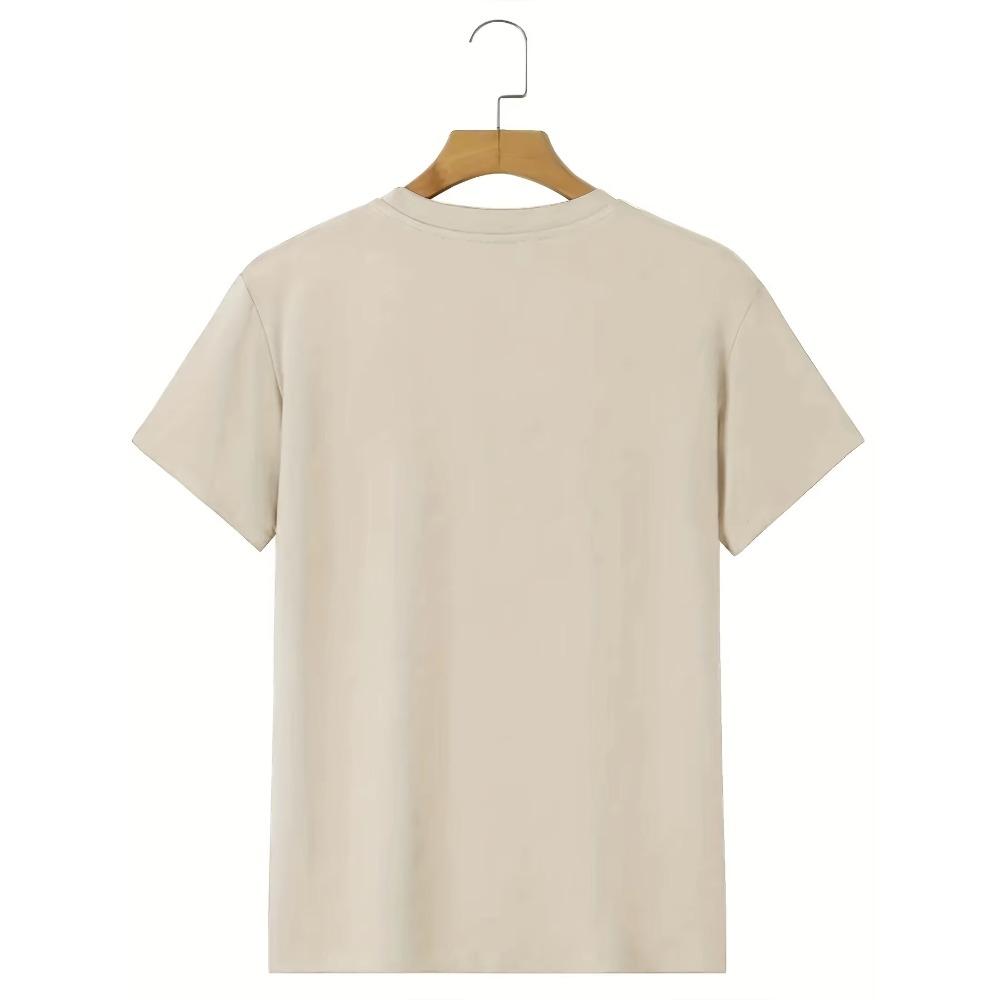 Men's Casual Play Card A Print Crew Neck Short Sleeves T-Shirts For Summer