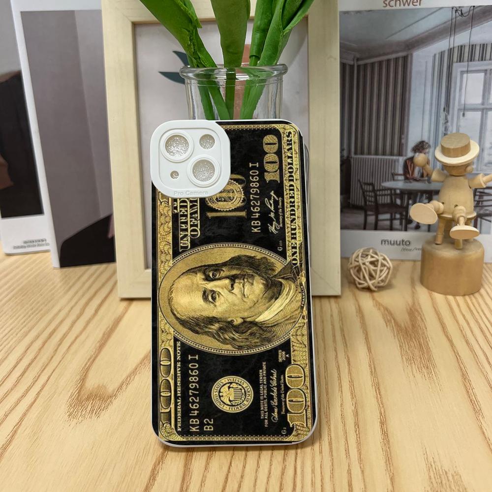 Creative banknote pattern phone case suitable for iPhone 17 16 15 14 13 12 11 Pro/Max/Plus anti drop and shockproof back cover