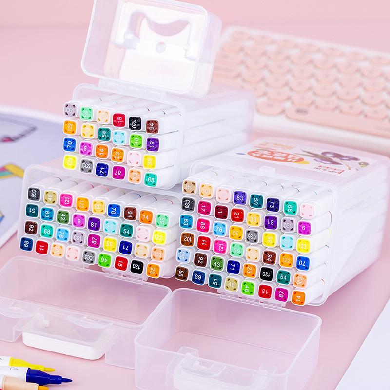 24/48-Color Double-Tip Water-Based Markers for Elementary Students' Drawing, Children's Art Supplies