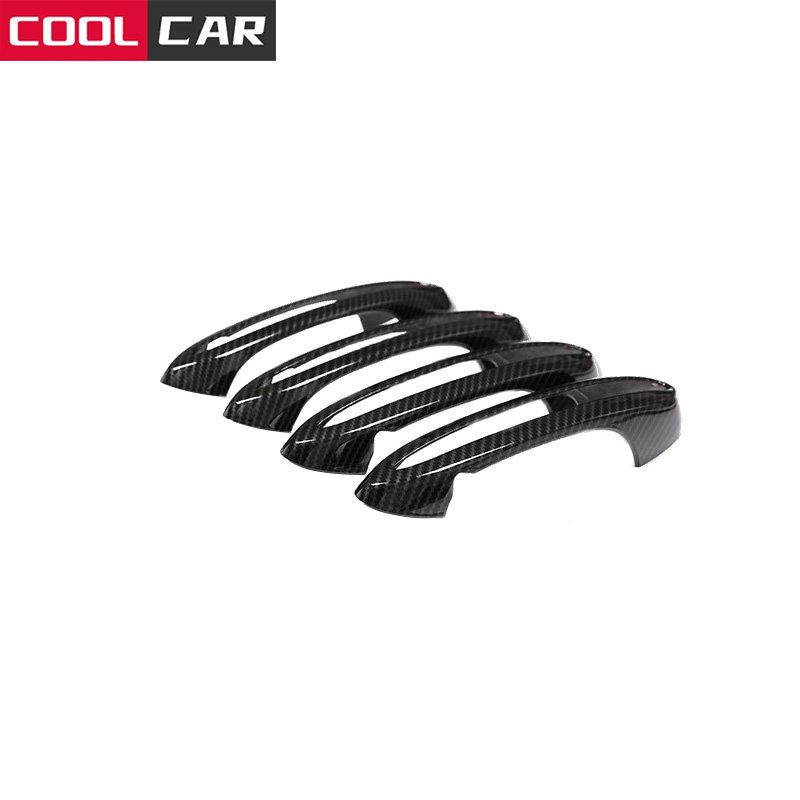 For BMW 5 Series 6GT G32 G30 2017- Carbon Fiber Color Car Exterior Door Handles Decorate Cover Trim Auto Outer Handle