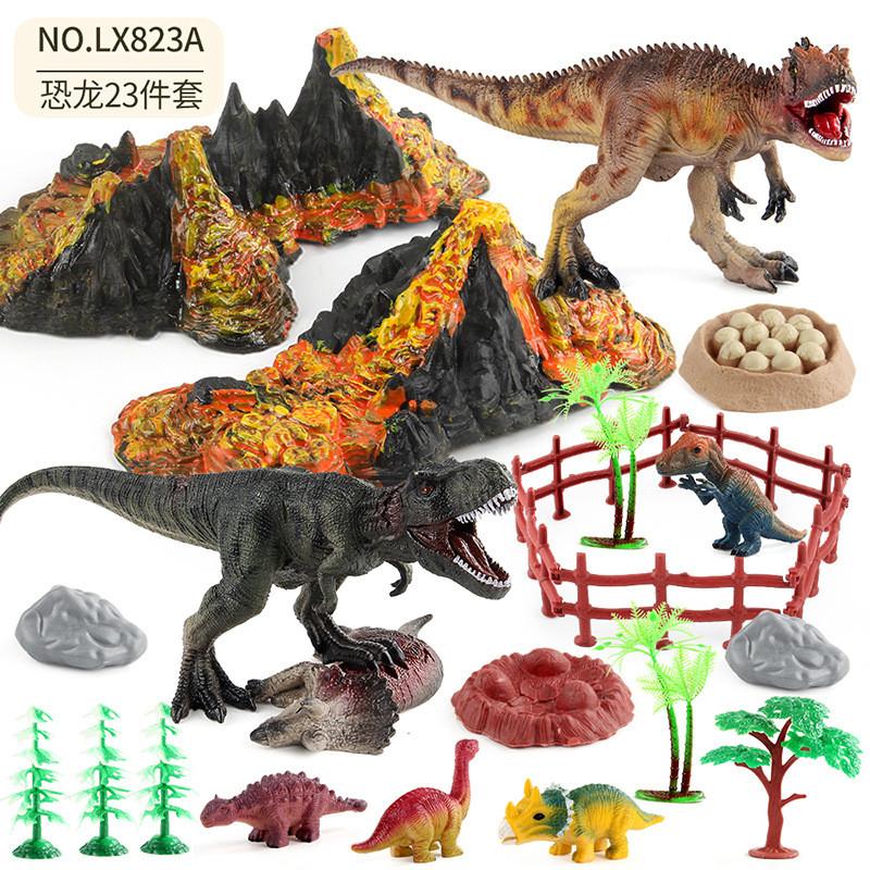 Detailed Dinosaur Volcano Eruption Model Pvc Toy Set For Enthusiasts And Decor