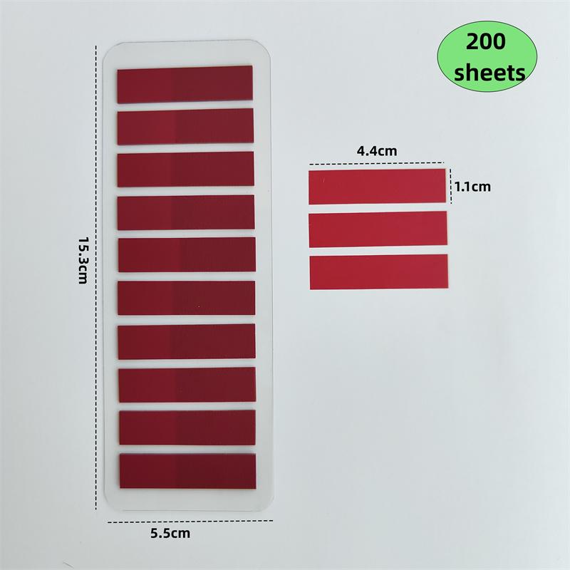 

200 Pcs Transparent Colored Sticky Notes Index Tabs, Self-Adhesive Page Flags for Book Annotation, School Office Stationery