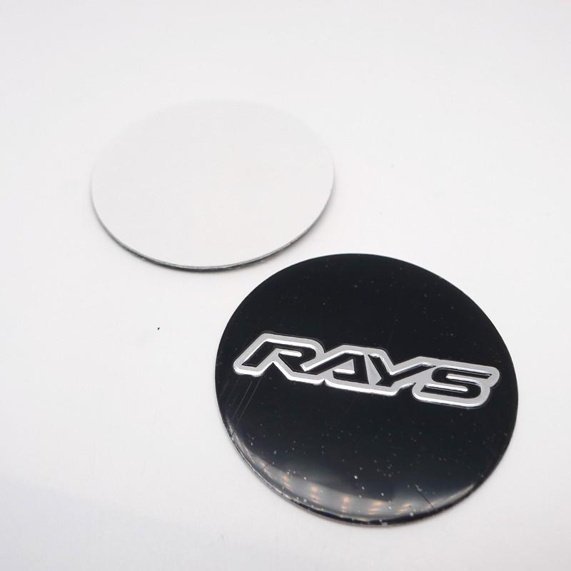4pcs 45mm 50mm Rays Volk Racing Wheel Center Caps Sticker Car Rims Hubcap Emblem Badge