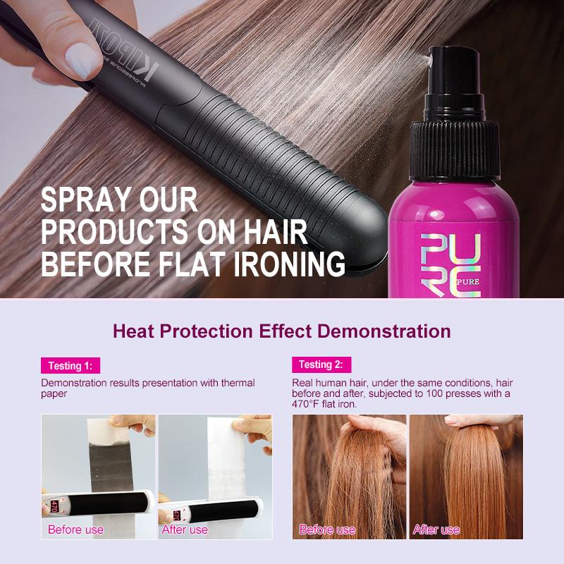 Hitzeschutzspray, Dauerwelle, Färben, Feuchtigkeits- und Haarpflege, Anti-Frizz-Schäden, Pflegespray für trockenes und glattes Haar
