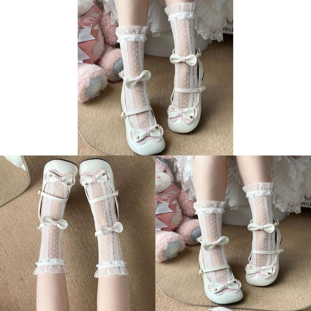 Lolita Girl Nylon Sheer Stockings With Frictionresistant Mesh For Summer Fashion