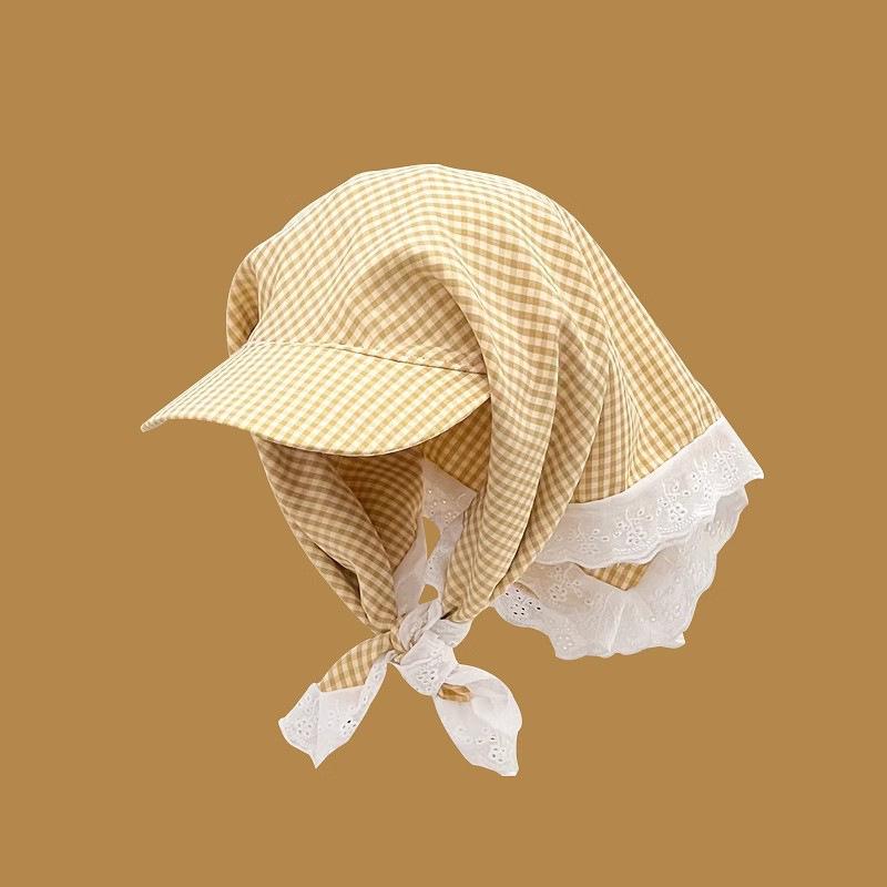 Women's Wide-Brimmed Baseball Cap - 2025 Summer Sun Protection Hat with Korean Style Bowknot, Flattering Design for a Slimmer Face