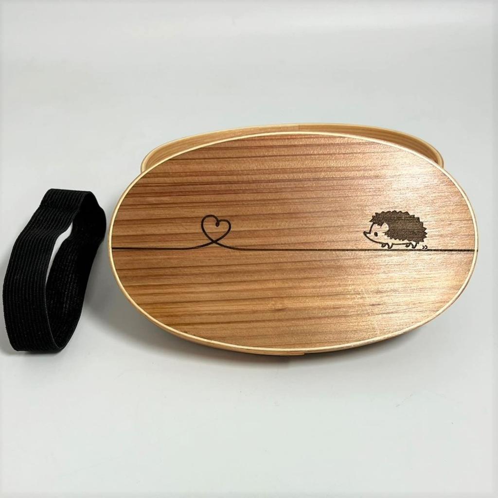 Kanoryu Design Knotted Hedgehog Magewappa Lunch X 10 X 6 - - Box, Small, Approx. 16.5 Cm, S21-31-6s