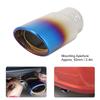 Stainless Steel Car Modified Exhaust Tip Muffler Pipe Rear Tail Throat Titanium Blue 62mm   2.4in