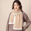 Thicken Knitted Scarfs Wool Plush Neckerchief Shawl Winter Scarf  Women