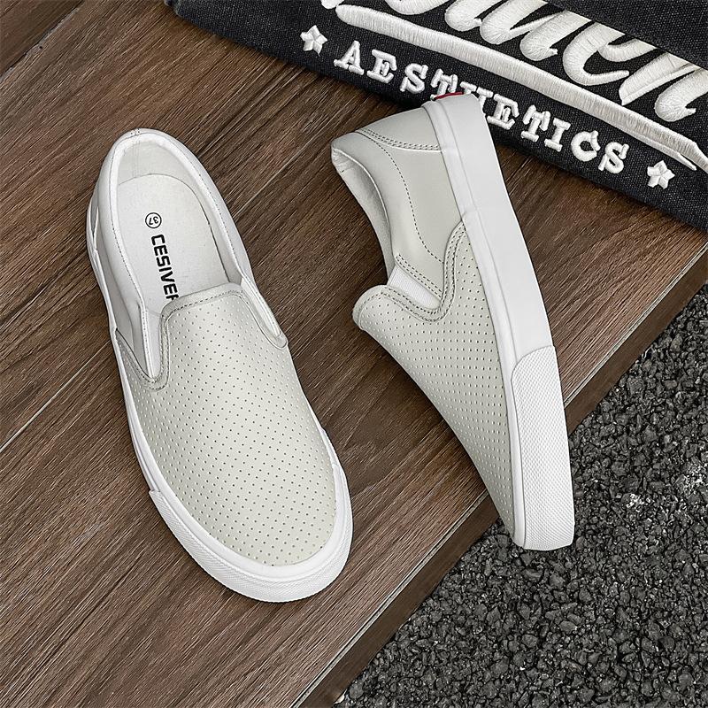 Microfiber Leather Surface Summer New Soft Bottom Breathable Lazy Shoes Student Flat Bottom
