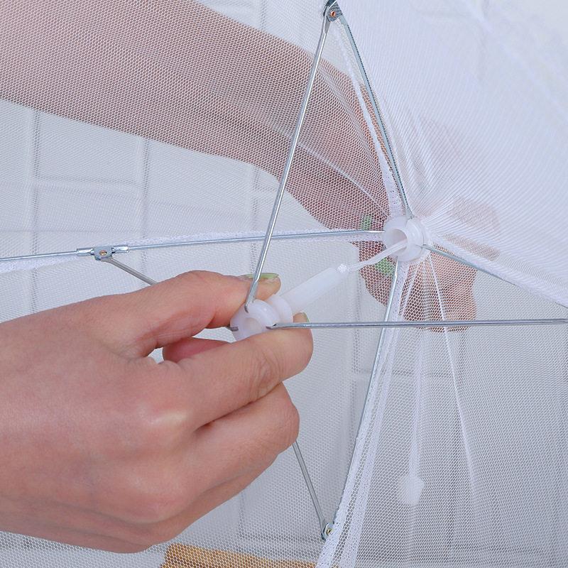 Collapsible Mesh Food Cover Insect Proof Dense Net Reinforced Frame Reusable for Home Kitchen Patio BBQ Picnic Food Guard
