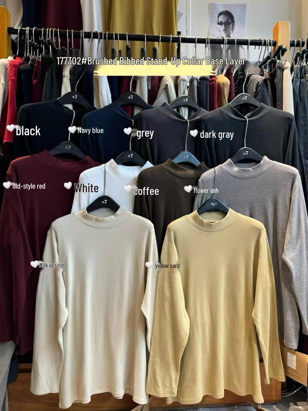 

Da7 Women s Plus Size Winter Fleece Turtleneck T-Shirt, Korean Style, Loose Fit White