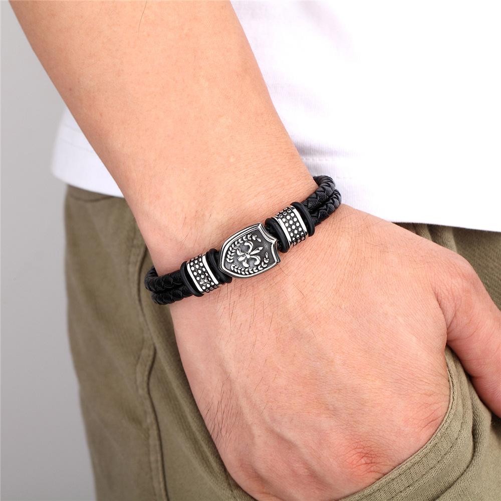 Fashion Accessories Simple Double Leather Men's Bracelet Magnet Buckle Trend Bracelet Creative Accessories 2026