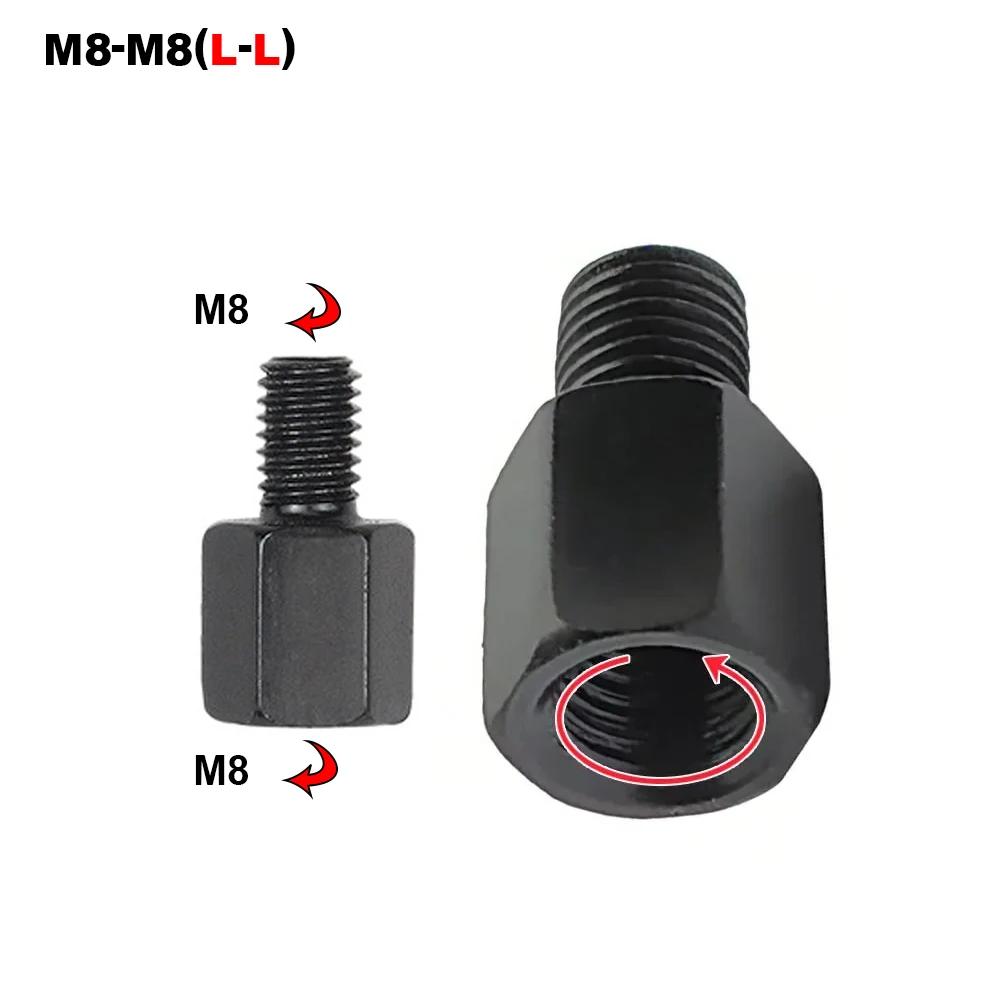 

Адаптер для черного зеркала M10 M8 10 мм 8 мм Адаптеры для зеркал заднего вида мотоцикла и скутера Болты и винты для преобразования правой и левой резьбы