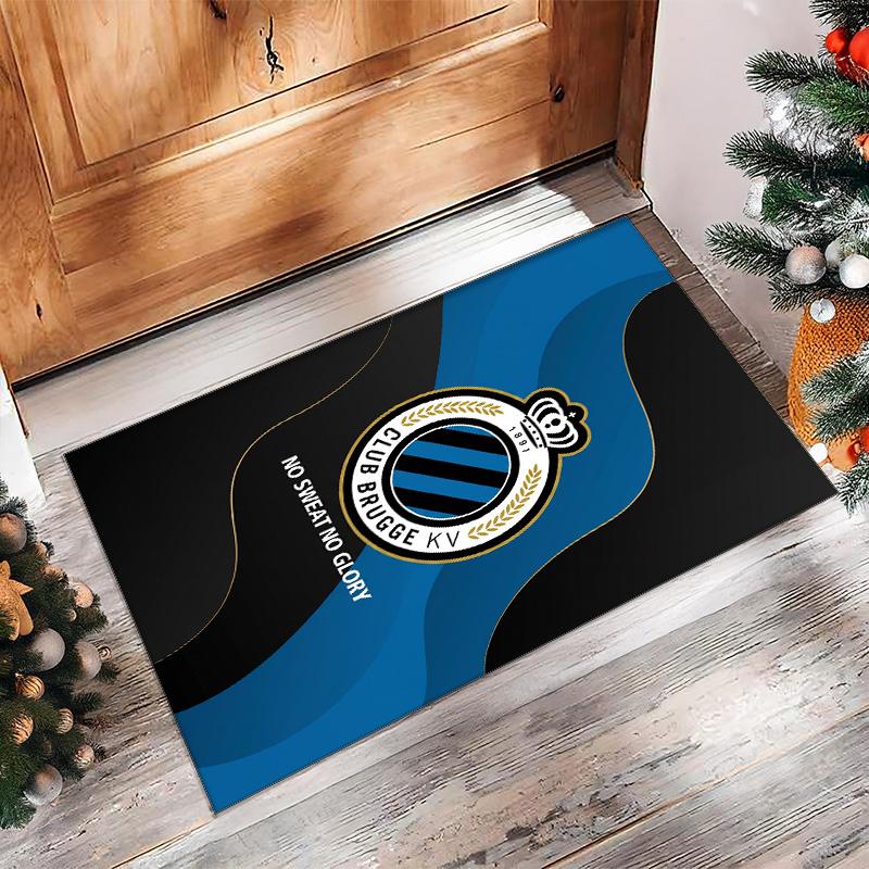 Club Brugge FC Soccer Football Pattern Soft Area Rug Non Slip Indoor Floor Carpet Sports Decor Mat for Bedroom