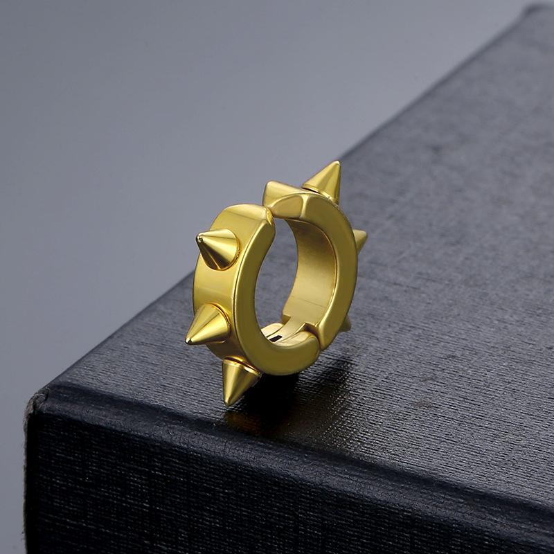 

1 шт., черные готические серьги-гвоздики в стиле панк для женщин и мужчин, серьги-гвоздики из нержавеющей стали с заклепками, серьги-гвоздики в стиле рок, вечерние ювелирные изделия, кулон