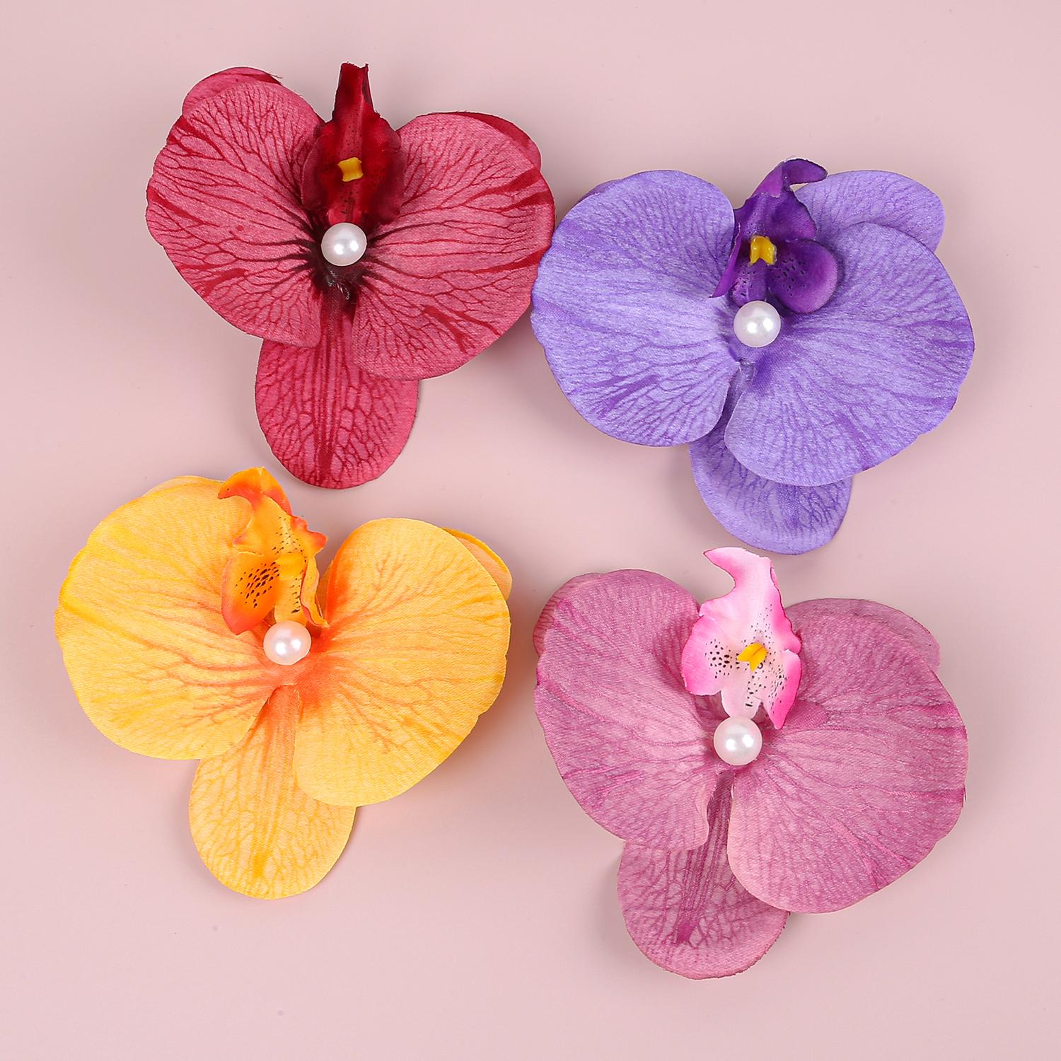 

4/8 шт. Заколки для волос в виде орхидей для женщин, жемчужные заколки с имитацией цветов для девочек, дамские корейские аксессуары для волос