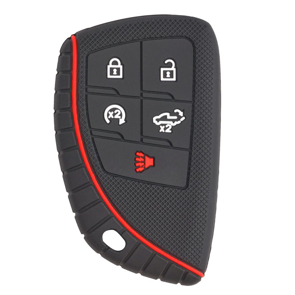 5 Button Flip Remote Car Key Case Cover Shell Holder Protector Silicone For Chevrolet Silverado GMC Sierra Buick 2022 2023 2024