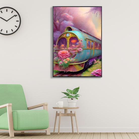 5D Deimantų meno rinkinys Traukinio raštas Kraštovaizdis Padidinkite kūrybiškumą Sumažinkite įtampą su išskirtiniais kalnų krištolais Siuvinėjimas Mozaika kryžminio dygsnio namų dekoravimas