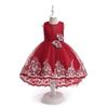 Girls Princess Tulle Dress With Bow Formal Party Gown Kids Toddler To Preteen