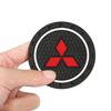 for Car Coaster Water Cup Slot Non-Slip Mat Pad Emblem Interior Accessories For Mitsubishi Lancer 9 EX Outlander 3 ASX L200 GJ3