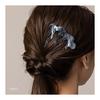 JewelVOX Marble Nuance Wave Comb Hair Accessory for Women - Stylish, Popular, Adult (Gray) Approx. W7.7xH8.5cm