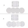 5x Coaster Resin Casting Moulds Round Square Epoxy Casting Mould Resin Tray Coaster Mould Kit DIY Craft Home Ornaments