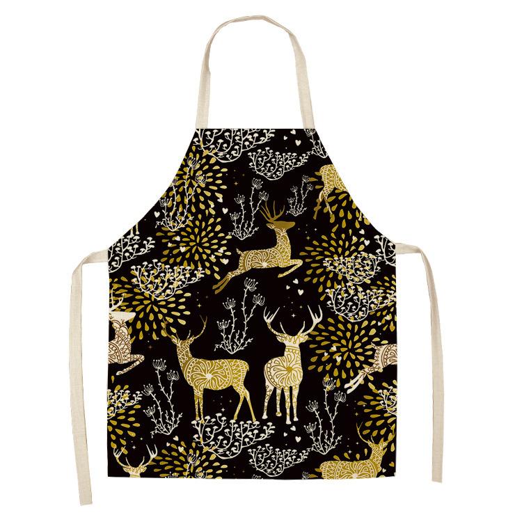 Christmas Golden Theme Apron for Children Child Apron Woman Kitchen Apron Women Kitchen Apron Master Apron Kitchen Apron Apron